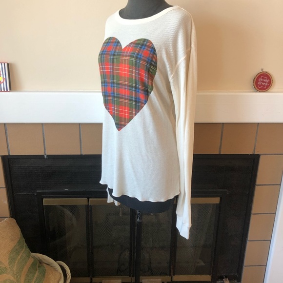 Wildfox Plaid Heart Thermal Medium - Picture 4 of 6